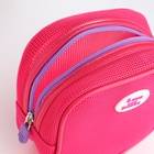 Косметичка на молнии, маленькая, сетчатая, «Любовь и мир», малиновый - фото 38321511