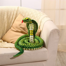 Мягкая игрушка «Змея. Кобра», 200 см, цвет зелёный