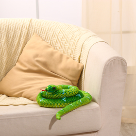 Мягкая игрушка «Змея», 140 см, цвет зелёный