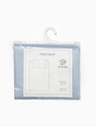 Простыня 1.5 спальная «Этель», 150×235 см, голубая, сатин 220ТС, хлопок 100% - фото 50332158