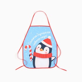 Фартук детский для творчества Этель "Happy penguin", 49 х 39 см, 100% п/э