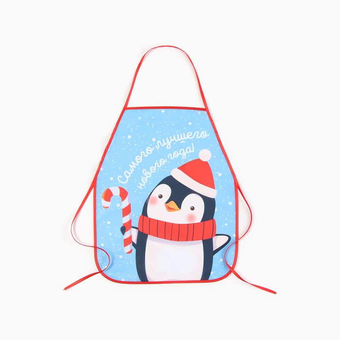 Фартук детский для творчества Этель "Happy penguin", 49 х 39 см, 100% п/э - Фото 1