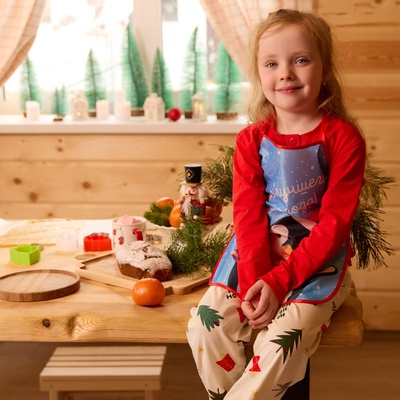 Фартук детский для творчества "Этель" "Happy penguin", 49 х 39 см, 100% п/э