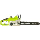 Пила цепная электрическая Greenworks GCS1840, 1800 Вт, шина 40 см, паз 1.3 мм, 56 зв - Фото 3