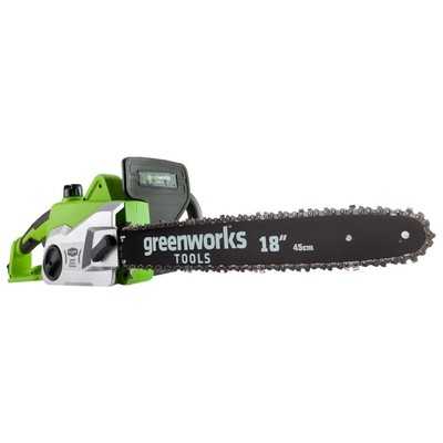 Пила цепная электрическая Greenworks GCS2046, 2 кВт, шина 45 см, паз 1.3 мм, 63 зв