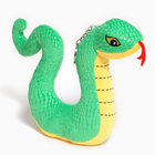 Мягкая игрушка «Змейка» на брелоке, 16 см, цвет зелёный - фото 4684571