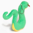 Мягкая игрушка «Змейка» на брелоке, 16 см, цвет зелёный - Фото 4