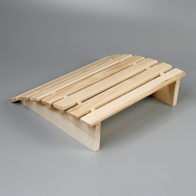 Подголовник для бани и сауны, 31×35×9.5 см, анатомический, деревянный