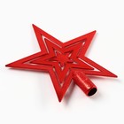 Ёлочная игрушка новогодняя «Звезда», на Новый год, цвет красный - фото 321799812