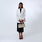 Сумка женская тоут TEXTURA на молнии, 34×8×18 см, однотонная, молочная - Фото 11