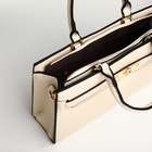 Сумка женская тоут TEXTURA на молнии, 34×8×18 см, однотонная, молочная - Фото 9