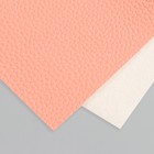 Лист для творчества иск.кожа "Рисунок Личи" розовый лист 33х20 см толщина 1 мм - фото 24707106