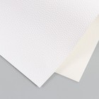 Лист для творчества иск.кожа "Рисунок Личи" белый лист 33х20 см толщина 1 мм - фото 321799898
