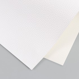 Лист для творчества иск.кожа "Рисунок Личи" белый лист 33х20 см толщина 1 мм