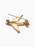Брошь «Самолёт», цвет белый в золоте - Фото 3