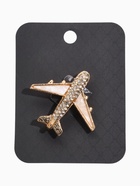 Брошь «Самолёт», цвет белый в золоте - Фото 4