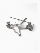 Брошь «Самолет», цвет белый в серебре 10471834