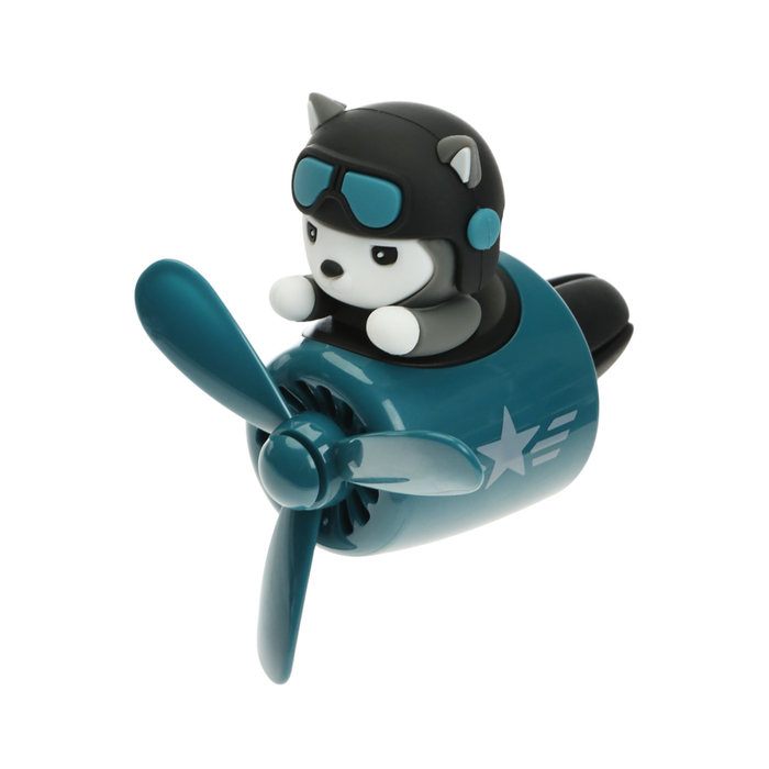 Ароматизатор в воздуховод, Котик пилот, 2 аромата, зеленый, пластик - Фото 1