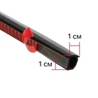 Уплотнитель двери в автомобиль, самоклеящийся, 1 м, черный, набор 2 шт. - Фото 1