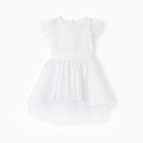 Платье нарядное детское KAFTAN, р.32 (110-116 см), белый