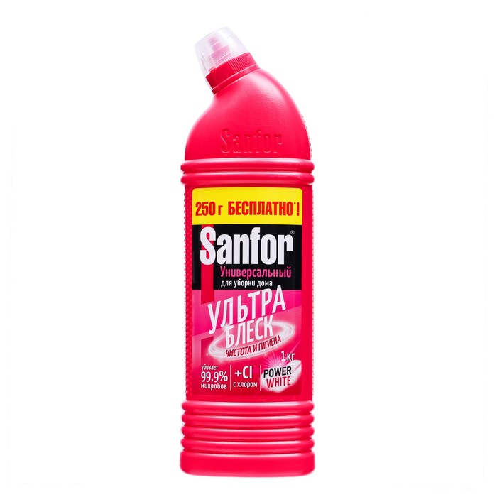 

Гель для сантехники Sanfor "Ультра блеск", универсальный, 1 кг