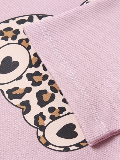 Пижама для девочки (футболка, шорты) KAFTAN: Love, лиловая, размер 30 (98-104 см)