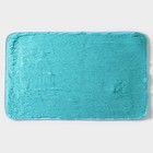 Коврик для ванной прямоугольный Доляна «Пушистик», 50×80 см, цвет лазурный - Фото 1