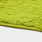 Коврик для ванной прямоугольный Доляна «Пушистик», 40×60 см, цвет зелёный - фото 8247656
