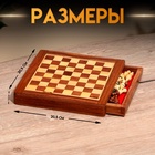 Шахматы магнитные, 20.5×20.5×3.5 см, дерево шишам - Фото 2