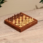 Шахматы магнитные, 20.5×20.5×3.5 см, дерево шишам - Фото 3