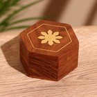 Шкатулка «Солнце», 6.5×7.5×4 см, дерево шишам - Фото 1