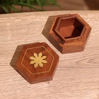 Шкатулка «Солнце», 6.5×7.5×4 см, дерево шишам - Фото 3