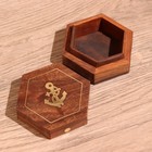 Шкатулка «Якорь», 8.5×7.5×3.5 см, дерево шишам - Фото 3