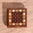 Шкатулка резная, 10×10×4 см, дерево шишам - Фото 3