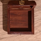 Шкатулка резная, 10×10×4 см, дерево шишам - Фото 4