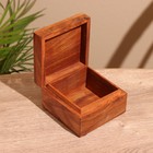 Шкатулка резная, 10×10×6 см, дерево шишам - Фото 2