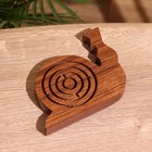 Головоломка-лабиринт «Улитка», 14×11 см, дерево шишам - Фото 2