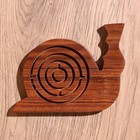 Головоломка-лабиринт «Улитка», 14×11 см, дерево шишам - Фото 4