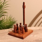 Игра настольная «Боулинг», 12×12×21 см, дерево шишам - Фото 1