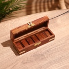 Игра настольная «Домино», в шкатулке, 17×6×5 см, дерево шишам - Фото 5