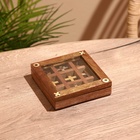 Игра настольная «Крестики-нолики», 13×13 см, манговое дерево, латунь - Фото 4