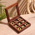 Игра настольная «Крестики-нолики», 13×13 см, манговое дерево, латунь - Фото 3