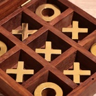 Игра настольная «Крестики-нолики», 13×13 см, манговое дерево, латунь - Фото 6
