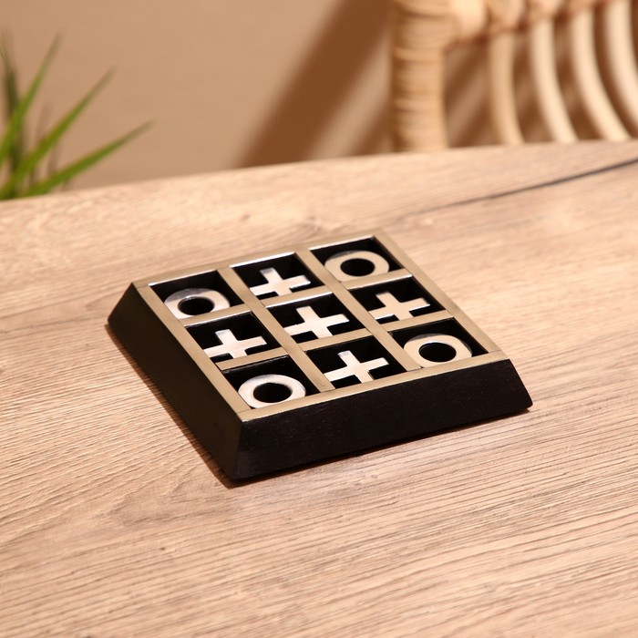 Игра настольная «Крестики-нолики», 13×13 см, манговое дерево, сталь - Фото 1