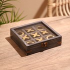 Игра настольная «Крестики-нолики», 18×18 см, манговое дерево, латунь - Фото 1