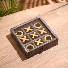 Игра настольная «Крестики-нолики», 18×18 см, манговое дерево, латунь - Фото 2