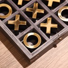 Игра настольная «Крестики-нолики», 18×18 см, манговое дерево, латунь - Фото 3