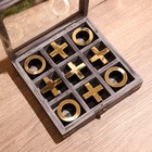 Игра настольная «Крестики-нолики», 18×18 см, манговое дерево, латунь - Фото 5