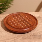 Игра настольная «Солитер», 19×19 см, дерево шишам - Фото 2