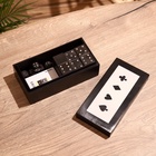 Игра настольная 3 в 1, домино, кубики, карты, полирезин, МДФ - Фото 4